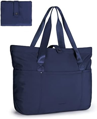 BAGSMART Kadınlar için Tote Çantası, Fermuarlı Katlanabilir Tote Çantası Yolculuk, İş için Büyük Omuz Çantası Üst Talip El Çantası