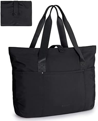 BAGSMART Kadınlar için Tote Çantası, Fermuarlı Katlanabilir Tote Çantası Yolculuk, İş için Büyük Omuz Çantası Üst Talip El Çantası