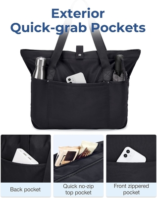 BAGSMART Kadınlar için Tote Çantası, Fermuarlı Katlanabilir Tote Çantası Yolculuk, İş için Büyük Omuz Çantası Üst Talip El Çantası