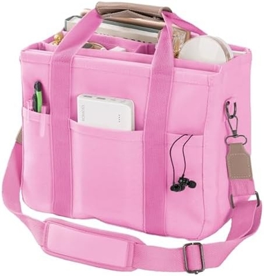 Kadınlar için çoklu cepli kanvas Tote Çanta Crossbody Tote Çanta Moda Omuz El Çantası Herşey Compart ile Tote Çanta