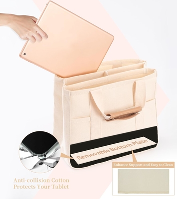 Kadınlar için çoklu cepli kanvas Tote Çanta Crossbody Tote Çanta Moda Omuz El Çantası Herşey Compart ile Tote Çanta