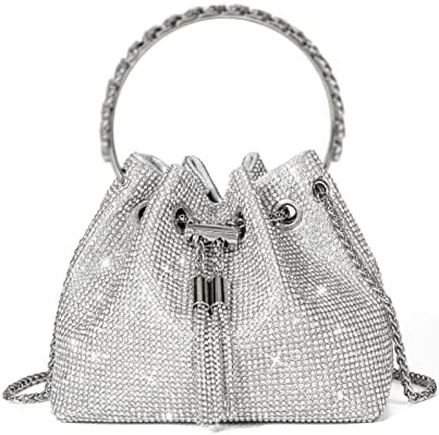 Bling Kristal Rhinestone Çanta Kadınlar için Parlak Küpçü El Çantası Akşam Düğün Partisi Balo için Crossbody Çanta
