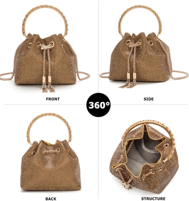 Bling Kristal Rhinestone Çanta Kadınlar için Parlak Küpçü El Çantası Akşam Düğün Partisi Balo için Crossbody Çanta