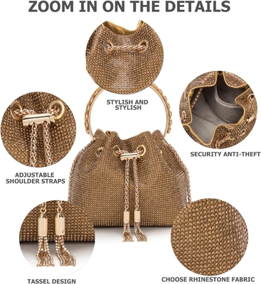 Bling Kristal Rhinestone Çanta Kadınlar için Parlak Küpçü El Çantası Akşam Düğün Partisi Balo için Crossbody Çanta