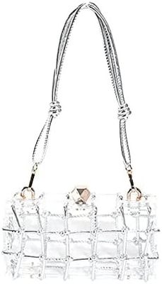 Açık Akrilik Çanta Rhinestone Akrilik Klavye Kristal Gece Çantaları Kadınlar için Glitter El Çantası Düğün Kokteyl Partisi için
