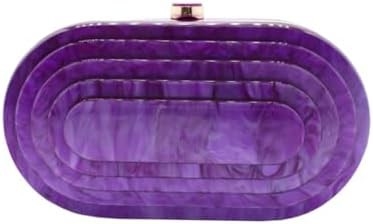 Kadınlar için Akrilik Akşam Çantası Kabuk Şekli Omuz Çanta Crossbody Glitter Mermer Çanta El Çantası