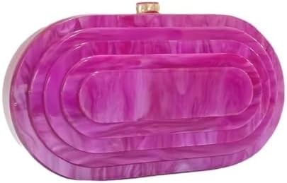 Kadınlar için Akrilik Akşam Çantası Kabuk Şekli Omuz Çanta Crossbody Glitter Mermer Çanta El Çantası