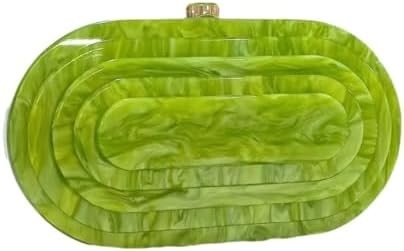 Kadınlar için Akrilik Akşam Çantası Kabuk Şekli Omuz Çanta Crossbody Glitter Mermer Çanta El Çantası