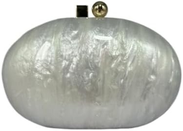 Kadınlar için Akrilik Akşam Çantası Kabuk Şekli Omuz Çanta Crossbody Glitter Mermer Çanta El Çantası