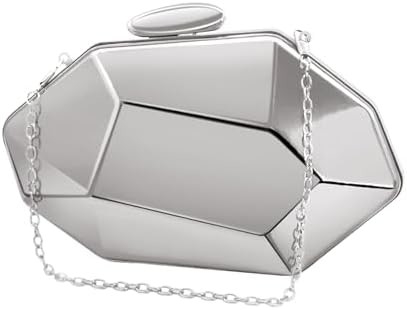 Kadınlar DENİŞİ METAL DÜZENLERİ Geometrik Gece Çantası Partiler,Düğünler,Promlar için Clutch Cüzdanı
