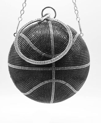 UMREN KADINLAR basketbol şekli çapraz vücut çantası renşon yuvarlak top kristal akşam çantası düğün çantası
