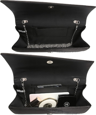 DASEIN Kadın Satin Strass Clutch Akşam Çantaları Parlak Parlak Cüzdan Partiye Çanta Düğün Kokteyl Balo