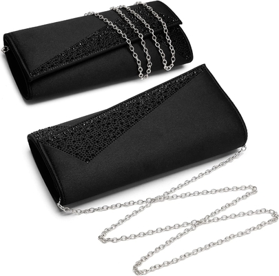 DASEIN Kadın Satin Strass Clutch Akşam Çantaları Parlak Parlak Cüzdan Partiye Çanta Düğün Kokteyl Balo