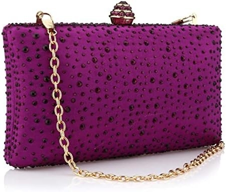 Kadın Gece Çantası Parlak Rhinestone Düğün Gece Partisi Kablo El Çantası Çanta Zincir Omuz Crossbody Çantası
