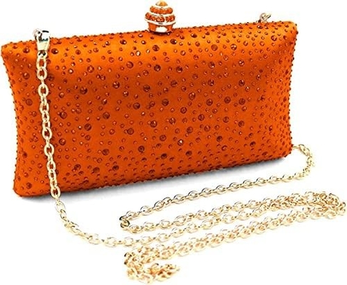 Kadın Gece Çantası Parlak Rhinestone Düğün Gece Partisi Kablo El Çantası Çanta Zincir Omuz Crossbody Çantası