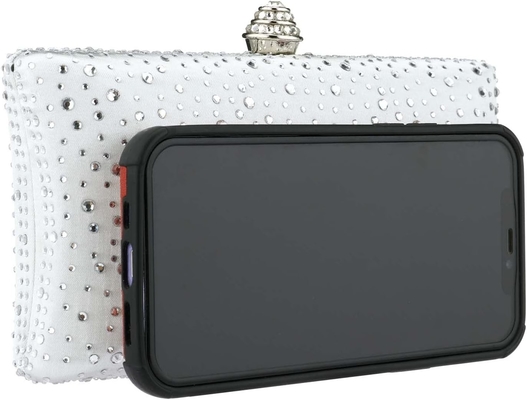 Kadın Gece Çantası Parlak Rhinestone Düğün Gece Partisi Kablo El Çantası Çanta Zincir Omuz Crossbody Çantası