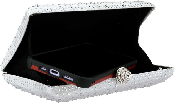 Kadın Gece Çantası Parlak Rhinestone Düğün Gece Partisi Kablo El Çantası Çanta Zincir Omuz Crossbody Çantası