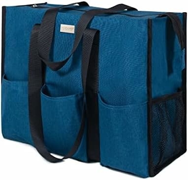 Üst Tasarım İLACE SU DURMAZLI TOTE BAG 13 Dış ve İç Cep, Üst Fermuar Kapama ve Kalın Alt Destek