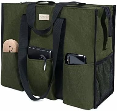 Üst Tasarım İLACE SU DURMAZLI TOTE BAG 13 Dış ve İç Cep, Üst Fermuar Kapama ve Kalın Alt Destek