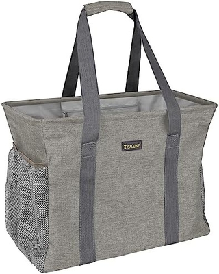 BALEYNE EXTRA LARGE UTILITY TOTE BAG GÖZLENMEK için tel çerçeve ile (MAVİ, 16.5'X14'X10'')