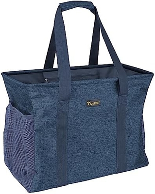 BALEYNE EXTRA LARGE UTILITY TOTE BAG GÖZLENMEK için tel çerçeve ile (MAVİ, 16.5'X14'X10'')