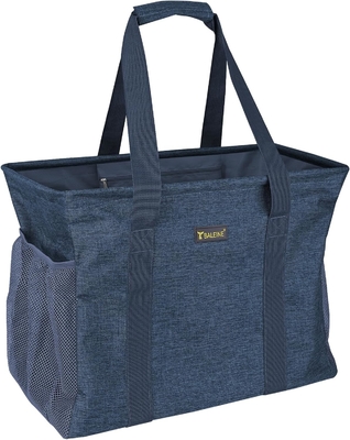 BALEYNE EXTRA LARGE UTILITY TOTE BAG GÖZLENMEK için tel çerçeve ile (MAVİ, 16.5'X14'X10'')