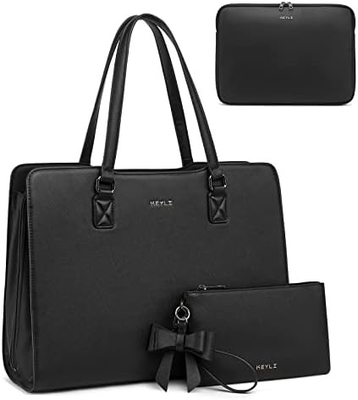 KEYLI 4PC SETLER KADINLAR için LAPTOP ÇANTASI USB şarj portu ile büyük deri LAPTOP BREEFCASE PC OLDER TOTE BAGS PU