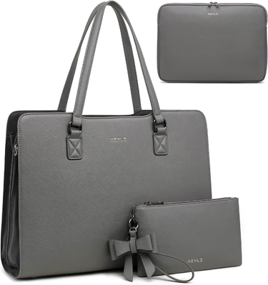 KEYLI 4PC SETLER KADINLAR için LAPTOP ÇANTASI USB şarj portu ile büyük deri LAPTOP BREEFCASE PC OLDER TOTE BAGS PU