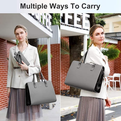 KEYLI 4PC SETLER KADINLAR için LAPTOP ÇANTASI USB şarj portu ile büyük deri LAPTOP BREEFCASE PC OLDER TOTE BAGS PU