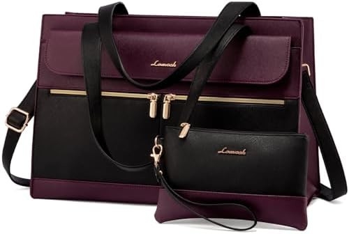 Lovevook KADINLARİN 15.6 inçLaptop TOTE İş Çantası PROFESYONAL deri bilgisayar BREEFCASE Su geçirmez iş