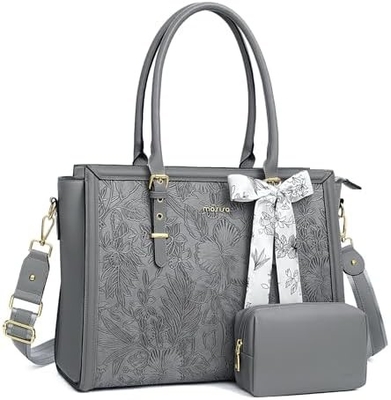 Kadınlar için MOSISO LAPTOP BAG, 17-17.3 inç PU deri TOTE BAG MACBOOK, HP, DELL, ASUS NOTEBOOK ile uyumludur