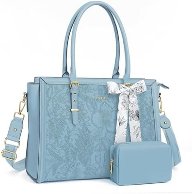 Kadınlar için MOSISO LAPTOP BAG, 17-17.3 inç PU deri TOTE BAG MACBOOK, HP, DELL, ASUS NOTEBOOK ile uyumludur