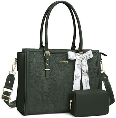 Kadınlar için MOSISO LAPTOP BAG, 17-17.3 inç PU deri TOTE BAG MACBOOK, HP, DELL, ASUS NOTEBOOK ile uyumludur