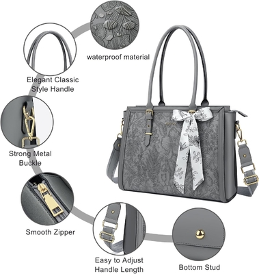 Kadınlar için MOSISO LAPTOP BAG, 17-17.3 inç PU deri TOTE BAG MACBOOK, HP, DELL, ASUS NOTEBOOK ile uyumludur