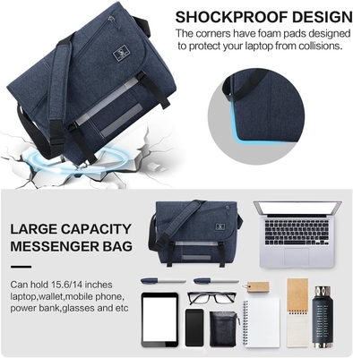 Erkekler için OIWAS Messenger Çantası, 15.6 Inç Laptop Crossbody Çantaları Kadınlar Rastgele Çanta Omuz Çantası Üniversite Seyahat Ofisi