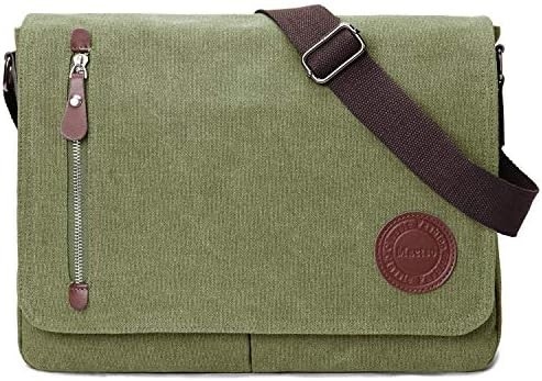 VINTAGE CANVAS SATCHEL MESSENGER BAG Erkekler için Kadınlar için,Gezek omuz çantası 13.5 &quot;Laptop çantaları kitap çantası
