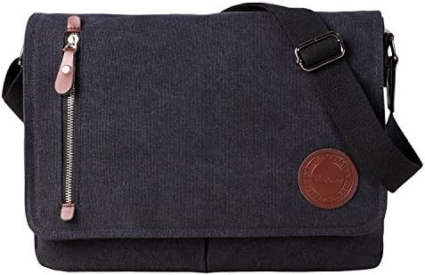 VINTAGE CANVAS SATCHEL MESSENGER BAG Erkekler için Kadınlar için,Gezek omuz çantası 13.5 &quot;Laptop çantaları kitap çantası