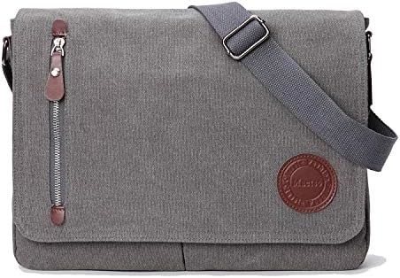 VINTAGE CANVAS SATCHEL MESSENGER BAG Erkekler için Kadınlar için,Gezek omuz çantası 13.5 &quot;Laptop çantaları kitap çantası