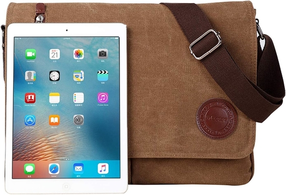 VINTAGE CANVAS SATCHEL MESSENGER BAG Erkekler için Kadınlar için,Gezek omuz çantası 13.5 &quot;Laptop çantaları kitap çantası