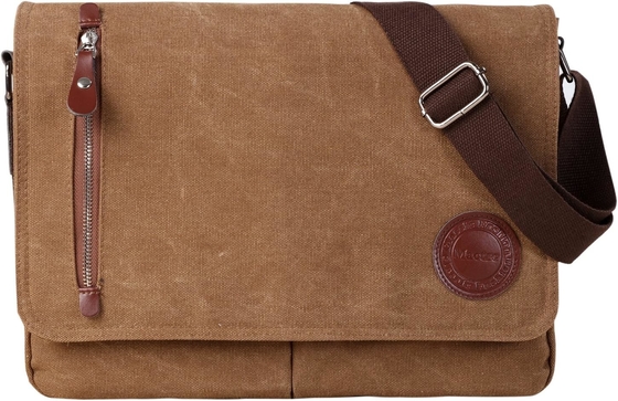 VINTAGE CANVAS SATCHEL MESSENGER BAG Erkekler için Kadınlar için,Gezek omuz çantası 13.5 &quot;Laptop çantaları kitap çantası