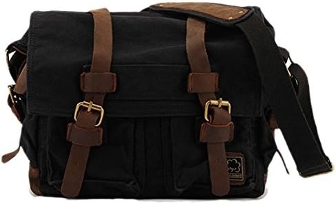 SECHUNK VINTAGE askeri deri kumaşlar laptop çantalar mesajer çantalar orta