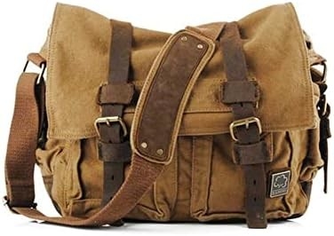 SECHUNK VINTAGE askeri deri kumaşlar laptop çantalar mesajer çantalar orta