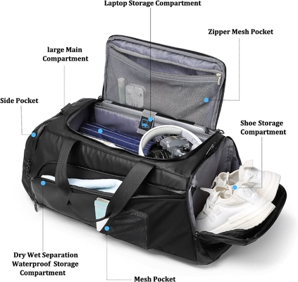 GYM DUFFLE BAG Su geçirmez SPORT DUFFLE BAGS GİRİM BAĞSİ KADINLAR için gecelik BAG