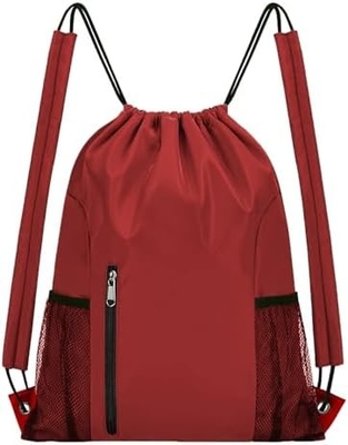 BEEGREEN DRAWSTRING-BACKBACK-GYM-BAG, BÜYÜK SPORTS BAG, STRING BACKBACK CINCH BAG Erkek ve Kadınlar için Kırmızı