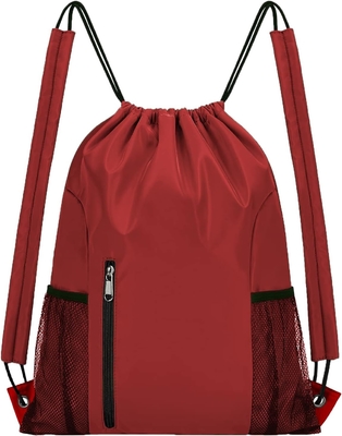 BEEGREEN DRAWSTRING-BACKBACK-GYM-BAG, BÜYÜK SPORTS BAG, STRING BACKBACK CINCH BAG Erkek ve Kadınlar için Kırmızı