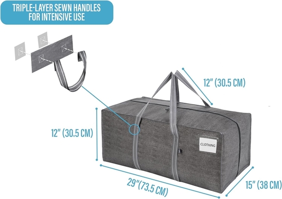 VENO 4 Paket Taşınma Çantaları Plastik Depolama Çantaları Giyim Organizasyonu Büyük W Kapak/Zip. Paketleme Kutuları/Koruğular Alternatif.