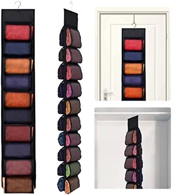 Dolap için Legging Depolama Organizer, Asılı Dolap Organizer Sistemi, 20 Roll ile Gri Kıyafet Dolap Sahibi