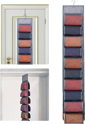 Dolap için Legging Depolama Organizer, Asılı Dolap Organizer Sistemi, 20 Roll ile Gri Kıyafet Dolap Sahibi