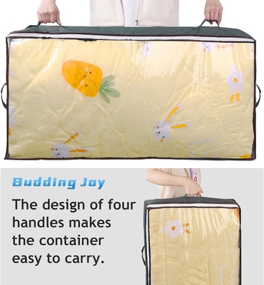 Budding Joy 90L Yatak altı depolama konteynerleri, dolap düzenleyicileri ve depolama kutuları, için katlanabilir yatak altı depolama torbaları