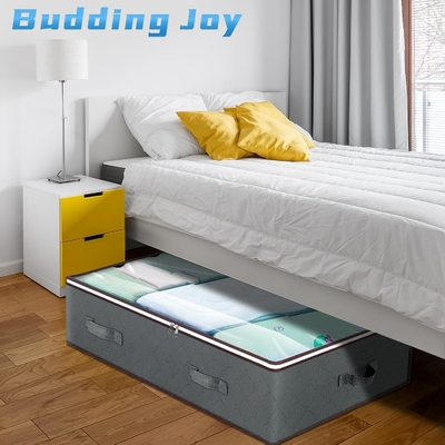 Budding Joy 90L Yatak altı depolama konteynerleri, dolap düzenleyicileri ve depolama kutuları, için katlanabilir yatak altı depolama torbaları